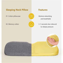 Memory Foam Cervical Pillow Ergonomic Contour For Side Sleepers Dark Gray - thumbnail 3