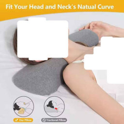 Memory Foam Cervical Pillow Ergonomic Contour For Side Sleepers Dark Gray - thumbnail 5