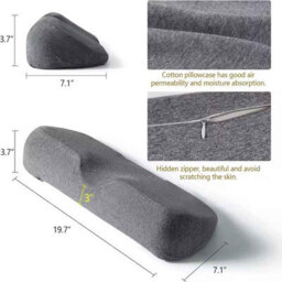 Memory Foam Cervical Pillow Ergonomic Contour For Side Sleepers Dark Gray - thumbnail 2