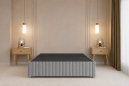 "Nexus Verona Plush Divan, Silver, 26"" Hb + 12"" Fb, No Drawers, Open Coil Mattress, King" - thumbnail 4