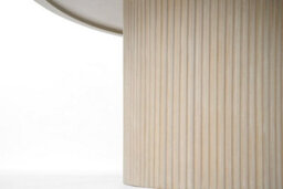 my furniture Ophelia Washed Grey Oak Circular Dining Table - thumbnail 3