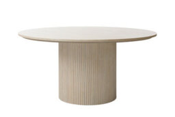 my furniture Ophelia Washed Grey Oak Circular Dining Table
