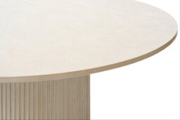 my furniture Ophelia Washed Grey Oak Circular Dining Table - thumbnail 4