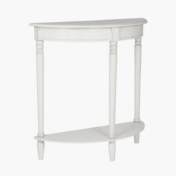 Pacific Lifestyle Traditional White Wood Half Moon Console Table - thumbnail 3
