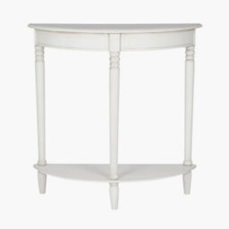 Pacific Lifestyle Traditional White Wood Half Moon Console Table - thumbnail 2
