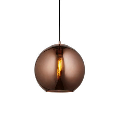 Luminosa Lighting Luminosa Boli Dome Ceiling Pendant Copper Mirrored Glass - image 1