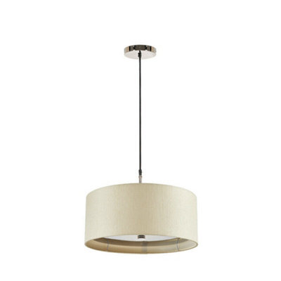 Elegant 3 Bulb Cream Ceiling Pendant Light With E27 Led Fittings