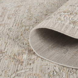 Maia Washable Low Pile Non Slip Blossom Traditional Area Rug - Beige, 120 X 180 Cm (Rectangular) - thumbnail 3