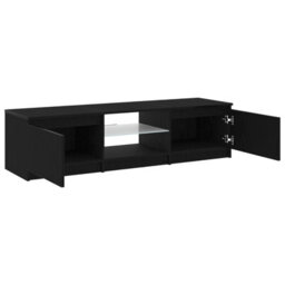 Walplus Tv Cabinet Black 140 X 38.5 X 36 Cm Engineered Wood - thumbnail 4