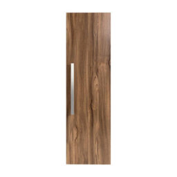 Rinse Bathrooms 1200mm Walnut Wall Mounted Tall Unit Bathroom Storage Cabinet Unit Flat Packed - thumbnail 1
