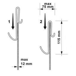 Homestylestore Chrome Frameless Shower Enclosure Bath Robe Or Towel Hook - thumbnail 2