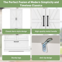 Abrihome 180Cm Tall Freestanding Pantry Cabinet - Adjustable Shelves, Drawer, Wine Rack & Door Storage, For Kitchen Or Living Room - thumbnail 7