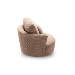 Abakus Direct Jumbo Brown Cord Swivel Chair For Living Room With Thick Luxury Deep Filled Cushioning - thumbnail 5