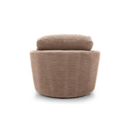 Abakus Direct Jumbo Brown Cord Swivel Chair For Living Room With Thick Luxury Deep Filled Cushioning - thumbnail 4