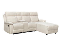 DS Living Sorento Recline Left Hand Corner 3 Seater Fabric Sofa In Grey Or Cream - thumbnail 2