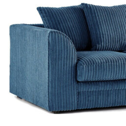 Hannah Jumbo Cord 4 Seater Right Hand Facing Corner Sofa Marine Blue - thumbnail 3