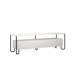 Decortie Cornea Modern Tv Unit White With Storage Tv Cabinet 150Cm - thumbnail 2