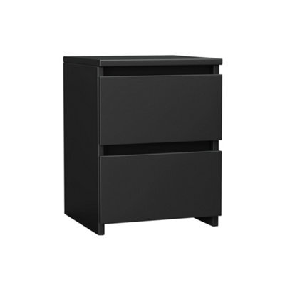 Sundaze Chest Of Drawers Storage Bedroom Furniture Cabinet 2 Drawer Black 30X30X40Cm - image 1
