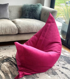 Beautiful Beanbags Xl Beautiful Velvet Beanbags Multi Position Bean Bag Plush Beanbag Ready Filled - Grey - thumbnail 4