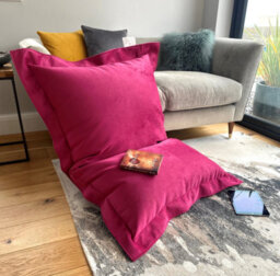 Beautiful Beanbags Xl Beautiful Velvet Beanbags Multi Position Bean Bag Plush Beanbag Ready Filled - Grey - thumbnail 2