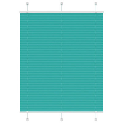 Berkfield Pleated Blind Petrol Green 105X100 Cm Fabric Width 104.4 Cm Polyester - image 1