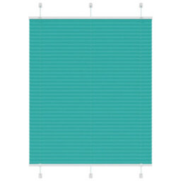 Berkfield Pleated Blind Petrol Green 105X100 Cm Fabric Width 104.4 Cm Polyester - thumbnail 1