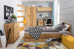 Impact Furniture Large Sideboard Drawer Cabinet Storage Living Room Unit 135Cm Buffet Scandi Oak Effect Zele - thumbnail 7