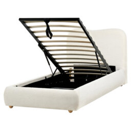 Beliani Ottoman Bed Boucle Blagnac 90 X 200 Cm (Eu Single) Off-White - thumbnail 5