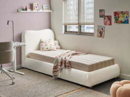 Beliani Ottoman Bed Boucle Blagnac 90 X 200 Cm (Eu Single) Off-White - thumbnail 2