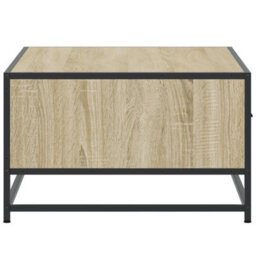 Walplus Coffee Table Sonoma Oak 90X57X35 Cm Engineered Wood And Metal - thumbnail 6