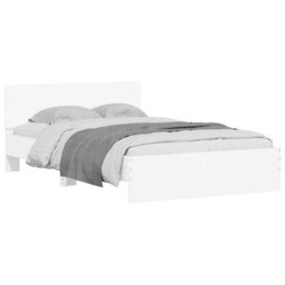 Walplus Engineered Wood Bed Frame With Headboard Rgb Led Lights And Slatted Base For Bedroom - thumbnail 3