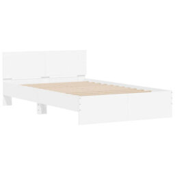 Walplus Engineered Wood Bed Frame With Headboard Rgb Led Lights And Slatted Base For Bedroom - thumbnail 6