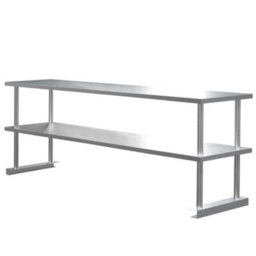 Living And Home 2 Tier Commercial 10Kg Stainless Steel Kitchen Prep And Work Table Overshelf 180 X 65 Cm - thumbnail 1