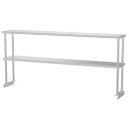 Living And Home 2 Tier Commercial 10Kg Stainless Steel Kitchen Prep And Work Table Overshelf 180 X 65 Cm - thumbnail 4