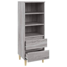 Berkfield Highboard Grey Sonoma 40X36X110 Cm Engineered Wood - thumbnail 4