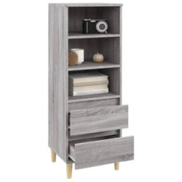 Berkfield Highboard Grey Sonoma 40X36X110 Cm Engineered Wood - thumbnail 7