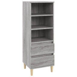 Berkfield Highboard Grey Sonoma 40X36X110 Cm Engineered Wood - thumbnail 2