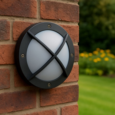 Garden Lights Modern Outdoor Led Bulkhead Wall Light, Ip65 Waterproof Grey - image 1