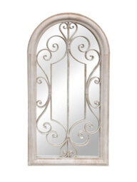 Aspect Furniture Shabby Chic Scrolled Arch Sandy Finish Indoor/outdoor Garden Mirror - thumbnail 3