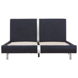 Berkfield Bed Frame Black Faux Leather 135X190 Cm 4Ft6 Double - thumbnail 3