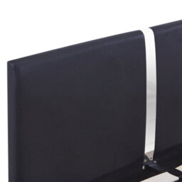 Berkfield Bed Frame Black Faux Leather 135X190 Cm 4Ft6 Double - thumbnail 5