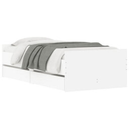 Berkfield Bed Frame With Drawers Without Mattress White 90X190 Cm Single - thumbnail 3