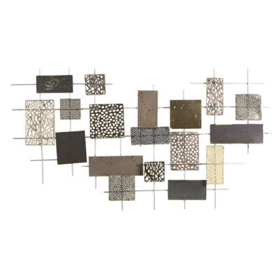 Beliani Wall Decor Astatine Metal 50 Cm Gold - image 1