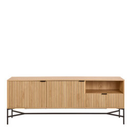 Furniture To Go Jaipur Sideboard With 2 Doors And 2 Shelves In Oak - thumbnail 2