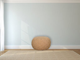 Artisan Furniture Solid Wood Ansley Beige Pouffe