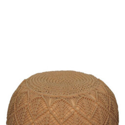Artisan Furniture Solid Wood Ansley Beige Pouffe - thumbnail 5