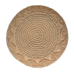 Artisan Furniture Solid Wood Ansley Beige Pouffe - thumbnail 7