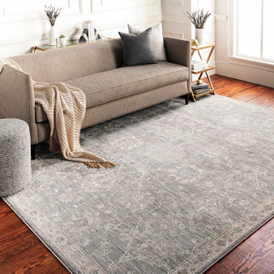 Livabliss Avant Garde-Vintage Beige Blue Brown Traditional Boho Fringe Living Dining Bedroom Rug 200 X 290 Cm Easy Care, Non Shedding - image 1