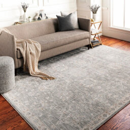 Livabliss Avant Garde-Vintage Beige Blue Brown Traditional Boho Fringe Living Dining Bedroom Rug 200 X 290 Cm Easy Care, Non Shedding - thumbnail 1