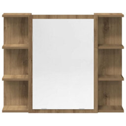 Berkfield Durable 3 Piece Bathroom Furniture Set Artisan Oak Engineered Wood - thumbnail 5